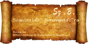 Szaniszló Bonaventúra névjegykártya